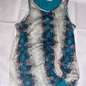 Snakeskin Print Sleeveless Top. 0393